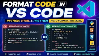 How to Format Code in VS Code 2026 Python HTML Prettier Auto Formatting