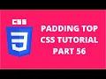 Padding Top Property CSS CSS Tutorial Part 56