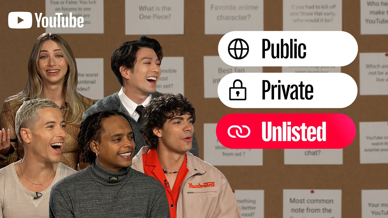 What will the cast of One Piece make public vs. keep private? | Unlisted