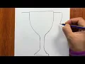CUP DRAWING. EASY MUG DRAWING. HOW TO DRAW A WRITTEN MUG ON charcoal?