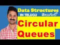 Circular Queues in Telugu Data Structures in Telugu enqueue operation dequeue operation on