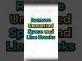 Remove Unwanted Space and Line Breaks from a Cell in Microsoft Excel