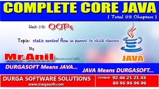 Core Java - OOPs static control flow in parent to child classes