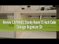 Review CAPHAUS Sturdy Room 13-Inch Cube Storage Organizer Shelf with Extra Thick Exterior Edge Ope