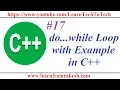 C Programming do while loop statement with example