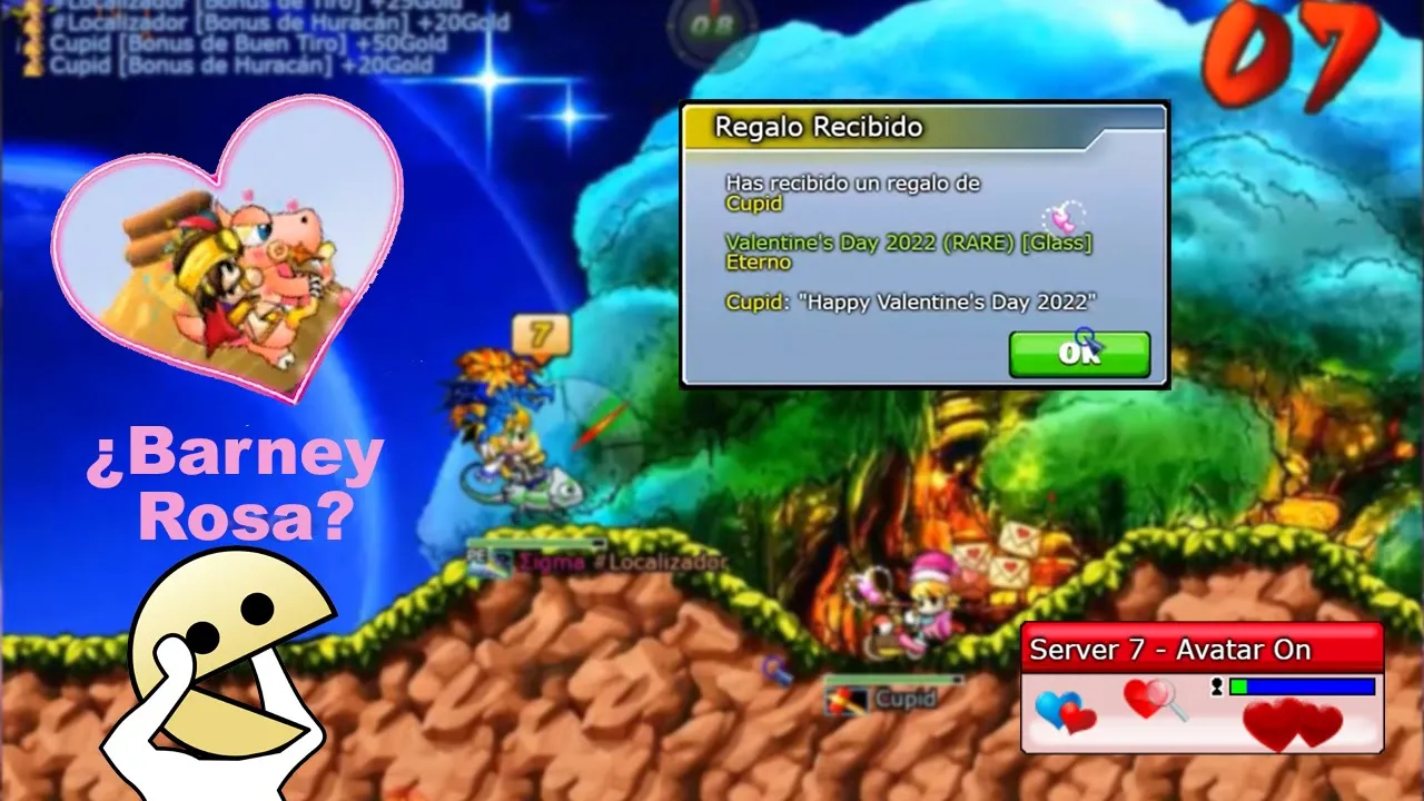 Dragonbound | Buscando a Cupido - ¿Barney Rosa de San Valentín? 😳🌸