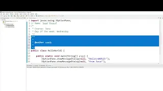 Three types of Java Comments
