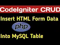 PHP CRUD In Codeigniter Step By Step Insert HTML Form Data codeigniter crud tutorial