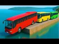 Download Lagu Flatbed Trailer Truck Potholes Transport Car Portal Trap Rescue - Cars vs Speed Bumps - BeamNG.drive