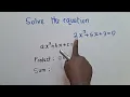 2025 Solving by factorisation method Quadratic equation 2x 5x 3 0