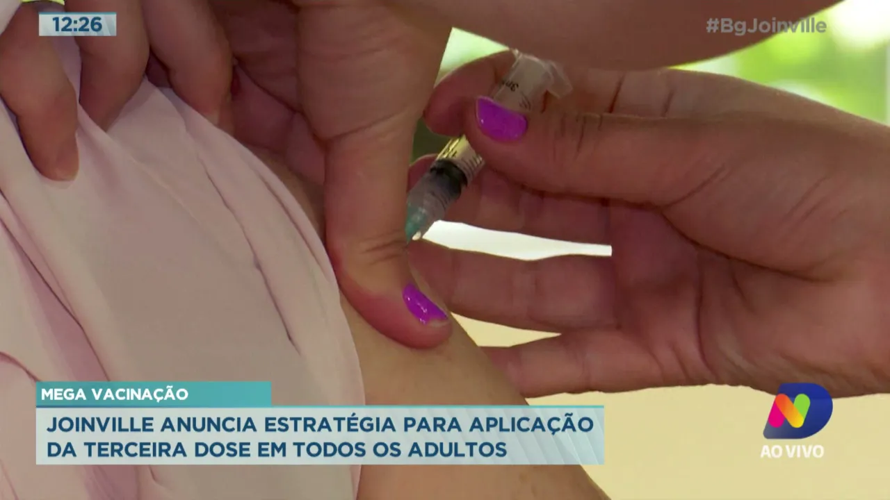 Mega vacinação: Joinville anuncia estratégia para aplicação da terceira dose em todos os adultos