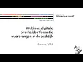 Download Lagu KIA Thematiendaagse: Webinar Digitale overheidsinformatie overbrengen in de praktijk 19-3-2024