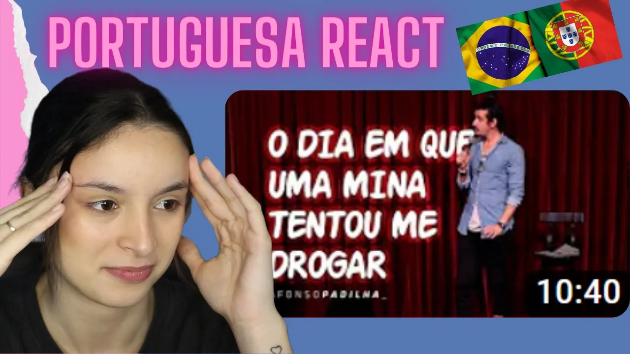 PORTUGUESA REAGINDO a @AfonsoPadilhaComediante  UMA MINA TENTOU ME DROGAR