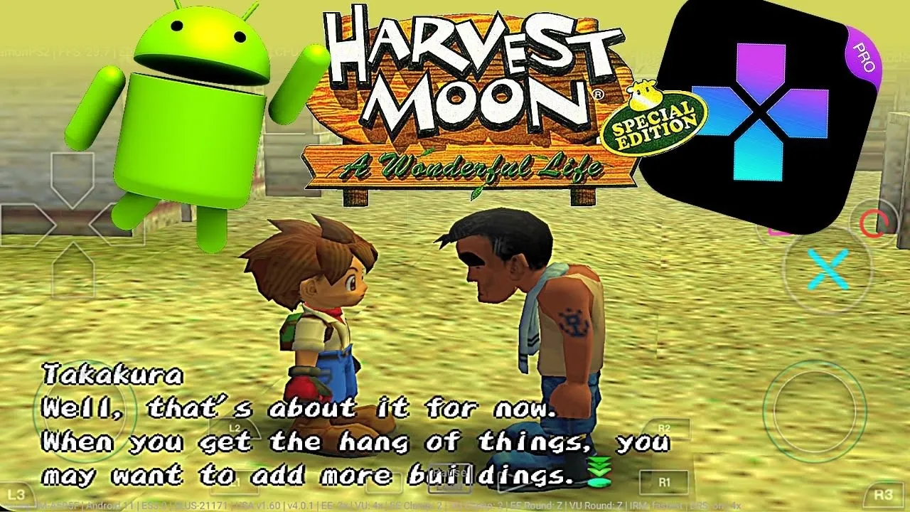 Harvest Moon A Wonderful Life Special Edition PS2 Emulator - Damon PS2 PRO - Android Gameplay 2021