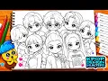 KPop Demon Hunters FanArt Coloring Page - Boys vs Girls Satisfying Coloring Kpop Characters