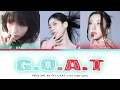 TWICE (Mina, Dahyun, Chae) 'G.O.A.T' Color Coded Lyrics