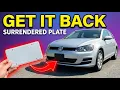 How to Get Your License Plate Back After Voluntary Surrender Step-by-Step Guide