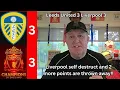 Leeds United  3 Liverpool 3 - How? Reds self destruct and somehow throw away yet another two points!