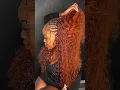Half braids Half sew-in Ginger hairstyle