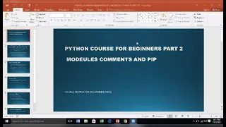 How to use modules comments pip in python python course for beginners part 2