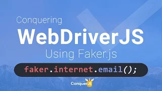 13 - Using Faker with Webdriver JS