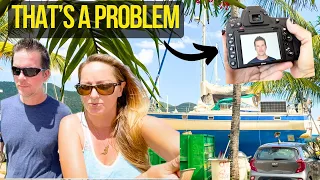 ⛵️WE’RE NOT LEGAL? That’s a problem… | DIY Sailboat Teak Deck Removal | Hallberg Rassy 352