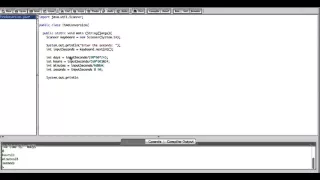 JAVA Tutorial Scanner Input Time Conversion