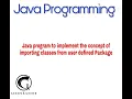 Java program on Packages - Abhishek S Rao
