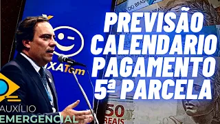 Confira previsão do calendário de pagamento da 5° parcela do Auxílio 2021.