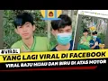 BAJU HIJAU DAN BIRU DIATAS MOTOR YANG LAGI VIRAL DI TIKTOK DAN DI FACEBOOK
