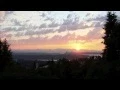 Sunset time-lapse over Seattle from summer to winter solstices