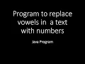 replacing vowels with numbers