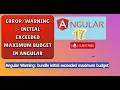 - Initial exceeded maximum budget in