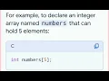 CS3251 UNIT 2 One Dimensional Array in C