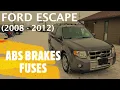 Ford Escape - ABS BRAKES FUSE LOCATION 2008