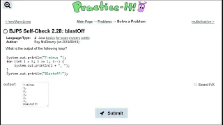 Java Practice It 2 28 blastOff for loop