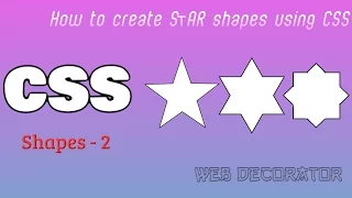 CSS Shapes Star shapes Using CSS Part-2