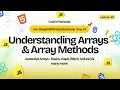 LIVE JavaScript Arrays Methods Masterclass MERN Stack Bootcamp for Beginners React POV