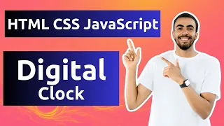 Build a Digital Clock with HTML CSS JavaScript Complete Beginner Tutorial