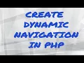 HOW TO MAKE DYNAMIC NAVIGATION IN PHP IN URDU USING LOOP DYNAMIC NAVIGATION