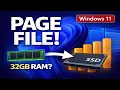 Windows 11 Virtual Memory Explained Setting Page File Size for 32GB RAM Fix Slowdowns