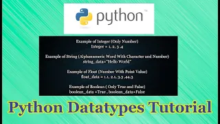Python Datatypes Tutorial Part 2