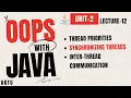 Lecture 12 Unit-2 Aktu OOPs With Java Thread priorities Synchronization 4th sem BCS-403