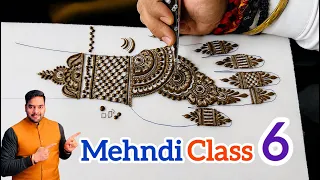 Mehndi class 6 | Mehndi tutorial | easy Mehndi design | Mehndi Ka design | Raj Mehandi Designer  
