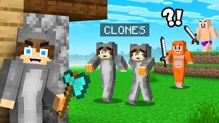 Using CLONES to Prank My Friends In Minecraft Hunters vs Speedrunner...