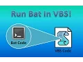Run Batch In VBS