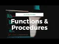 Functions Procedures
