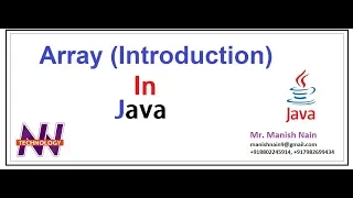 Java Tutorial for beginners Introduction of array in java Manish Nain