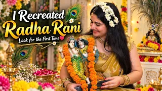 Pehli Baar Radha Rani Look Recreate Kiya ❤️ | Saree Lenenga Drape 🤌