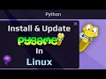 How install and update PyGame using pip